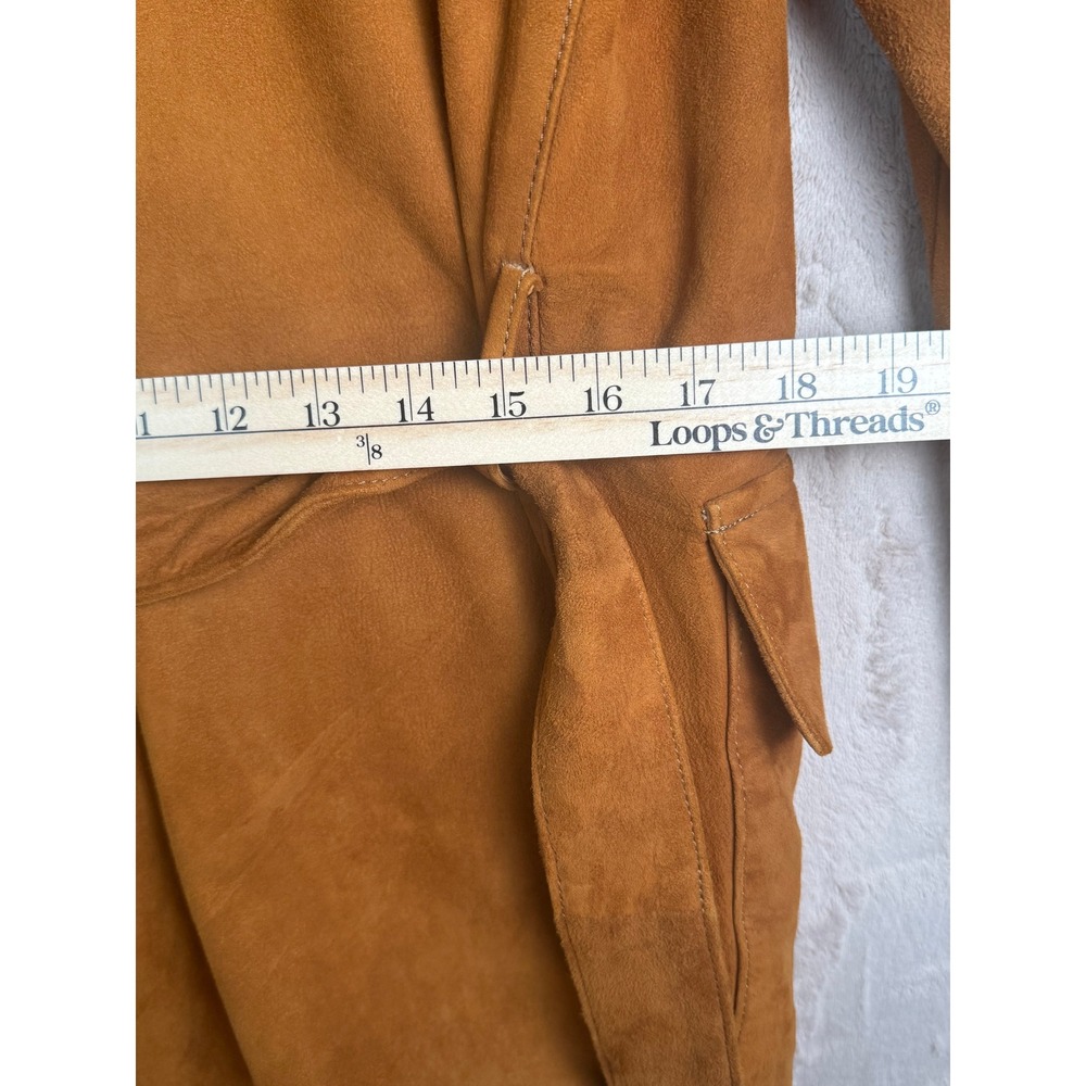 Phil Rosenblath Vintage 70s Safari Suede Jacket Mens M Brown Excellent Belted - Picture 8 of 14